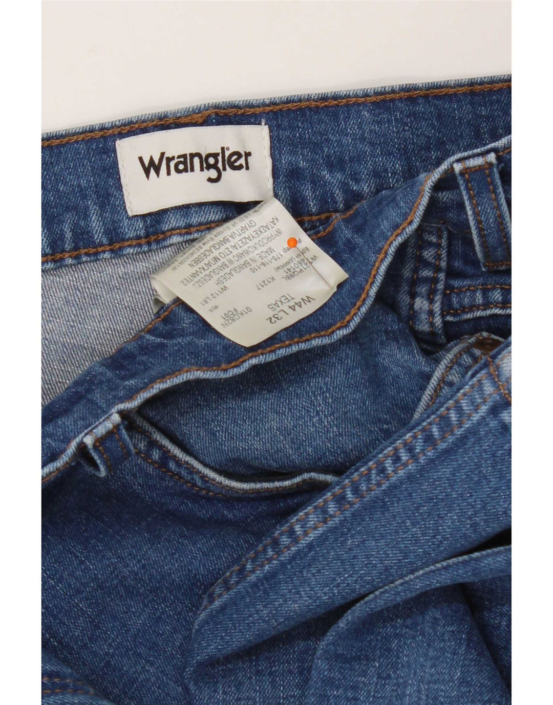 Blugi drepte pentru bărbați Wrangler Texas W44 L32 Bumbac albastru