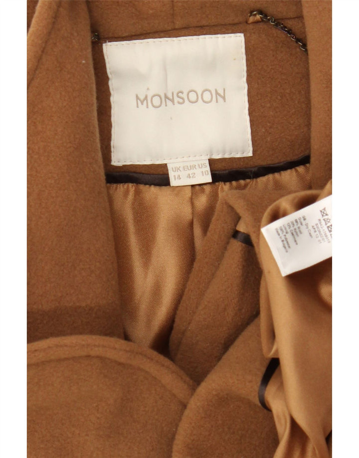 Palton pentru femei Monsoon UK 14 Lână maro medie