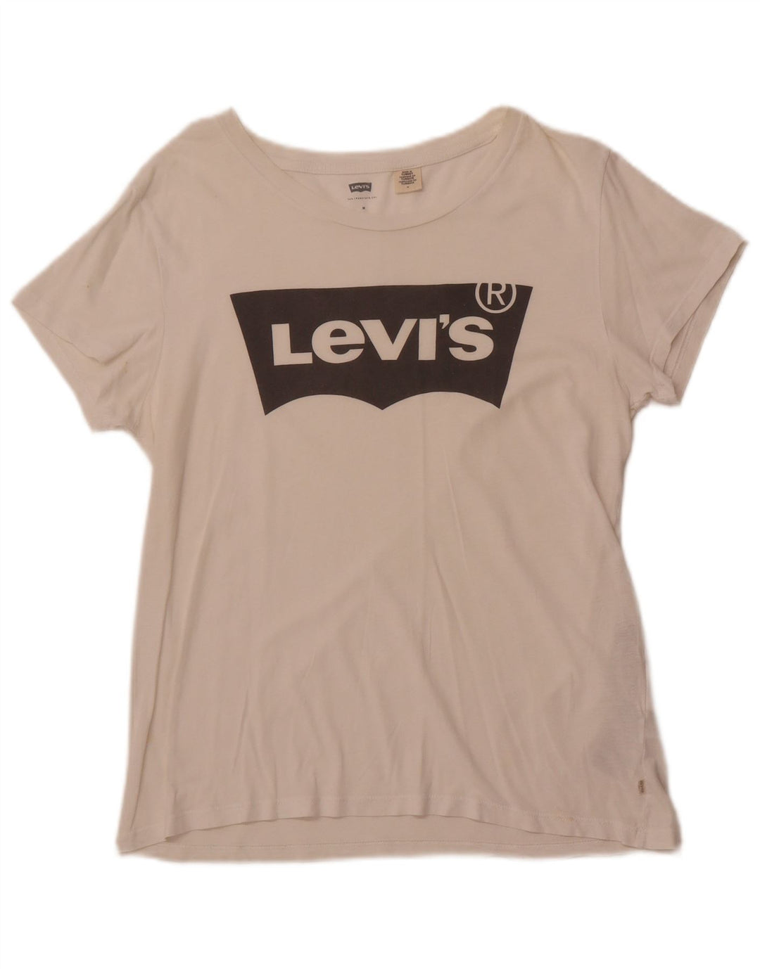 Tricou grafic pentru femei LEVI'S Top UK 12 Bumbac alb mediu