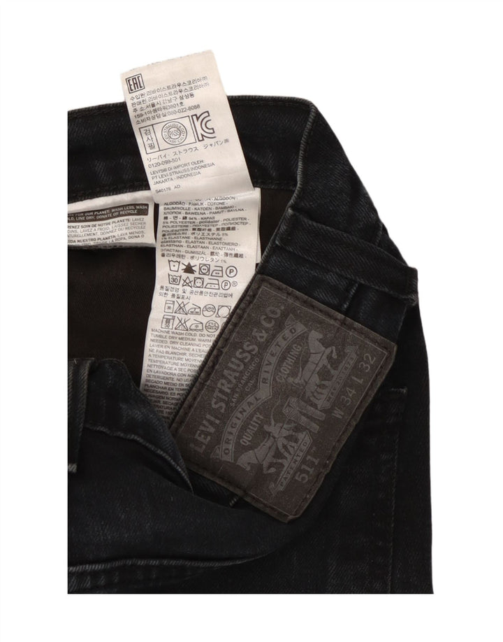 Blugi Levi's 511 Slim pentru bărbați W34 L32 bumbac negru