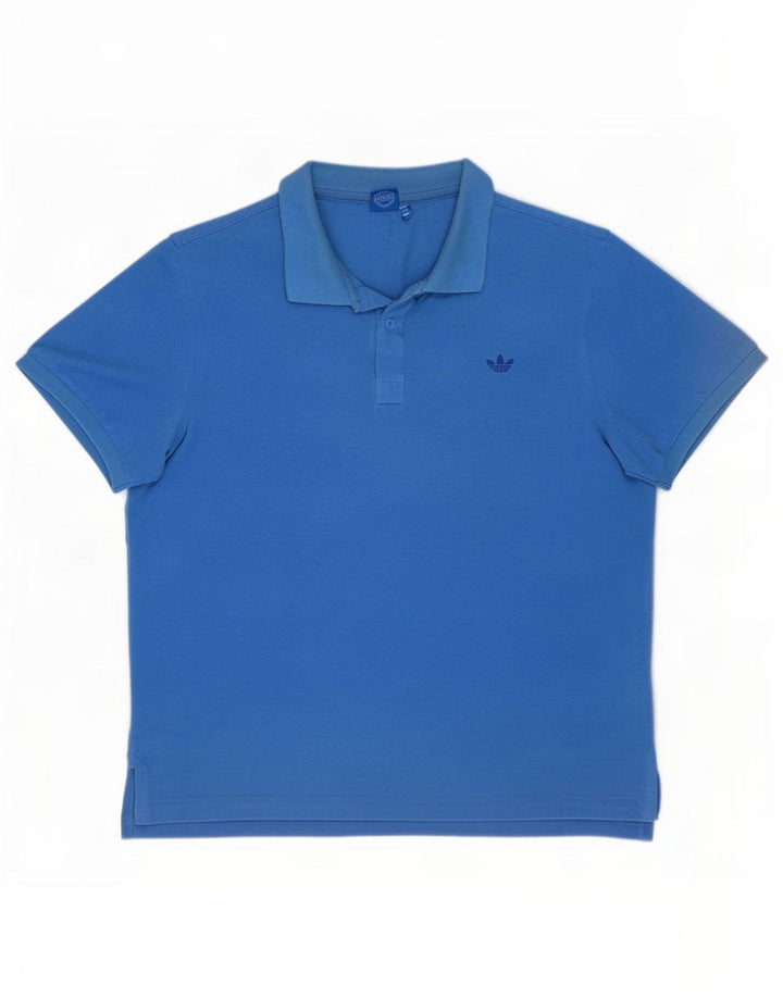 Tricou polo Adidas pentru bărbați, mare, albastru, bumbac