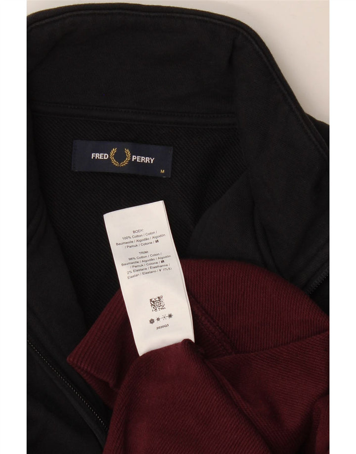 Pulover pentru bărbați Fred Perry, cu fermoar, cu gât, mediu, multicolor, color block