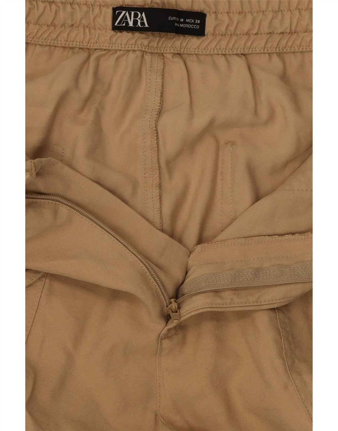Pantaloni cargo pentru femei Zara Joggeri Mediu L28 L27 Bej Viscoză