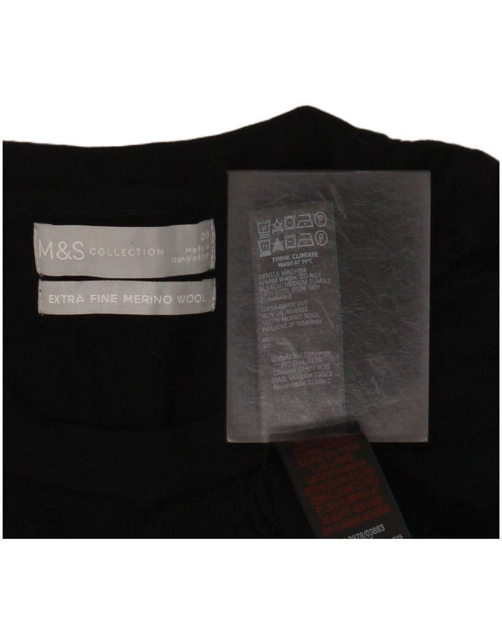 MARKS & SPENCER Pulover pentru damă cu decolteu rotund UK 20 2XL Negru