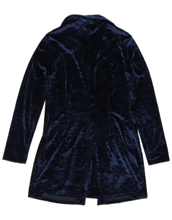 Bluză pentru femei Vintage cămașă cu paragate IT 44 Medium Bleumarin Poliester