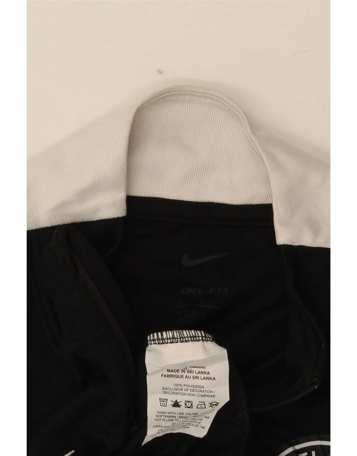 Top de trening Nike pentru bărbați, cu grafic, cu fermoar și gât, color block, negru