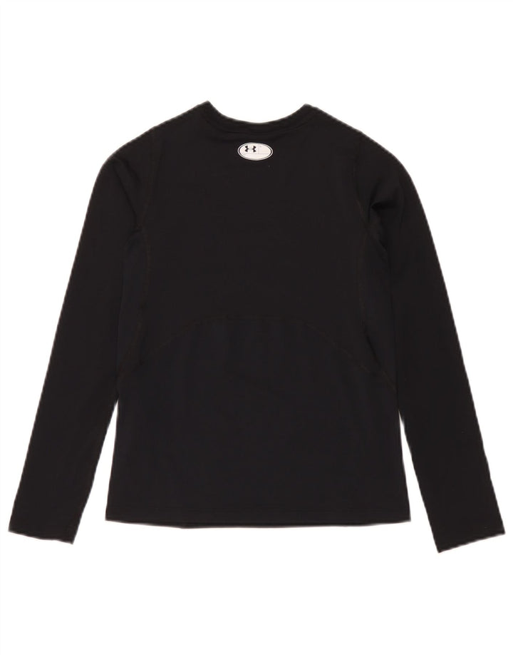 Under Armour Boys Heat Gear Top cu mânecă lungă 9-10 ani mediu negru