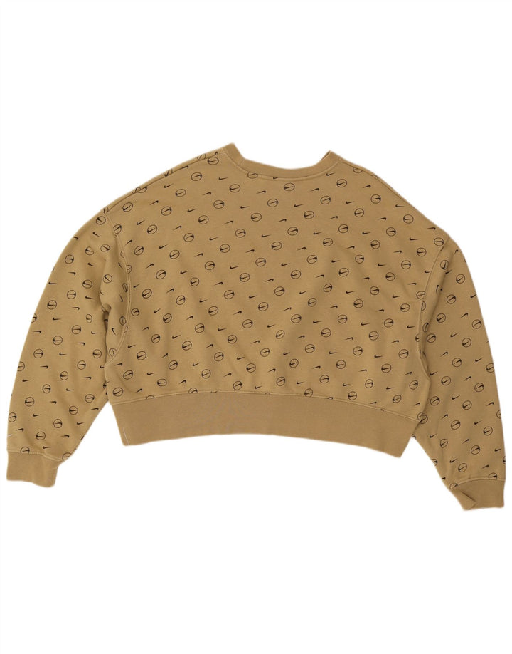Pulover NIKE pentru femei oversized Crop Graphic Pulover UK 10 Mic Kaki