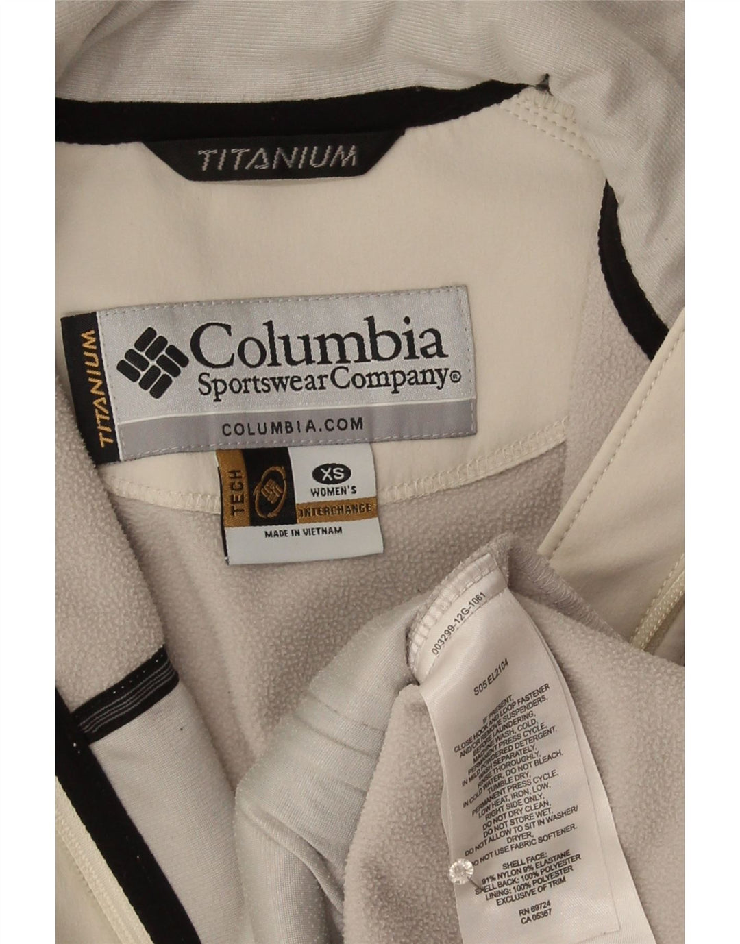 Jachetă Columbia Titanium Windbreaker pentru femei UK 6 XS Nylon gri