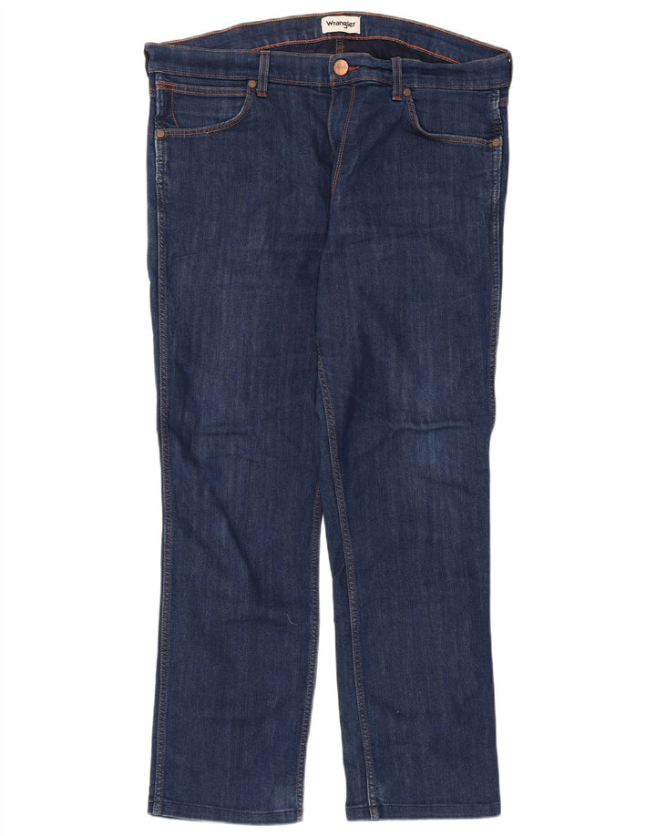 Blugi drepti pentru bărbați Wrangler W38 L29 albastru