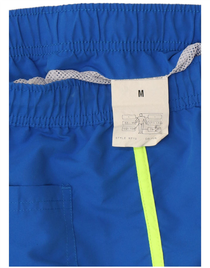 Pantaloni scurți de înot Brugi pentru bărbați, albastru mediu, poliester color bloc