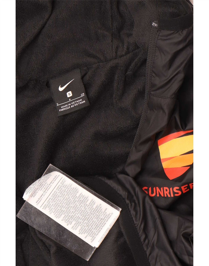 Jachetă de vânt cu glugă cu glugă Nike pentru bărbați UK 36 Poliester negru mic