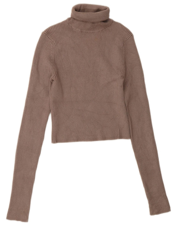 Pulover pentru femeie cu gât rulat Zara UK 10 mic, gri, viscoză