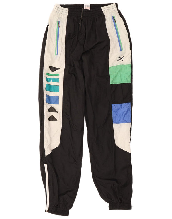 Pantaloni de trening Puma pentru femei Joggeri UK 12 Medium Black Colorblock