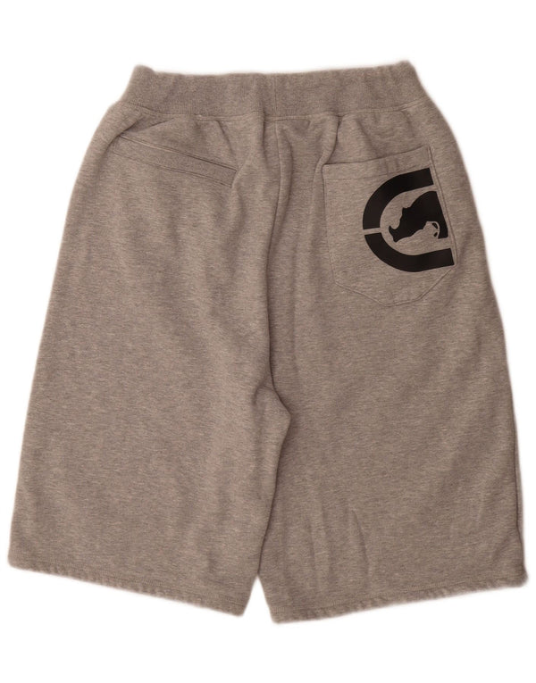 Pantaloni scurti sport grafic Ecko Unltd pentru femei UK 22 3XL bumbac cu pete gri