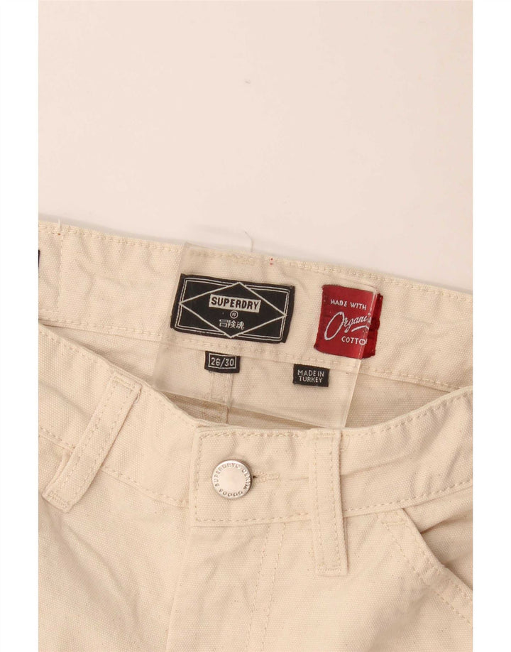 Pantaloni cargo drepti pentru femei Superdry W26 L30 bej