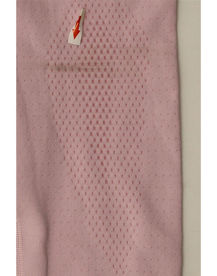 Leggings Capri Adidas pentru femei UK 12 Poliester roz mediu