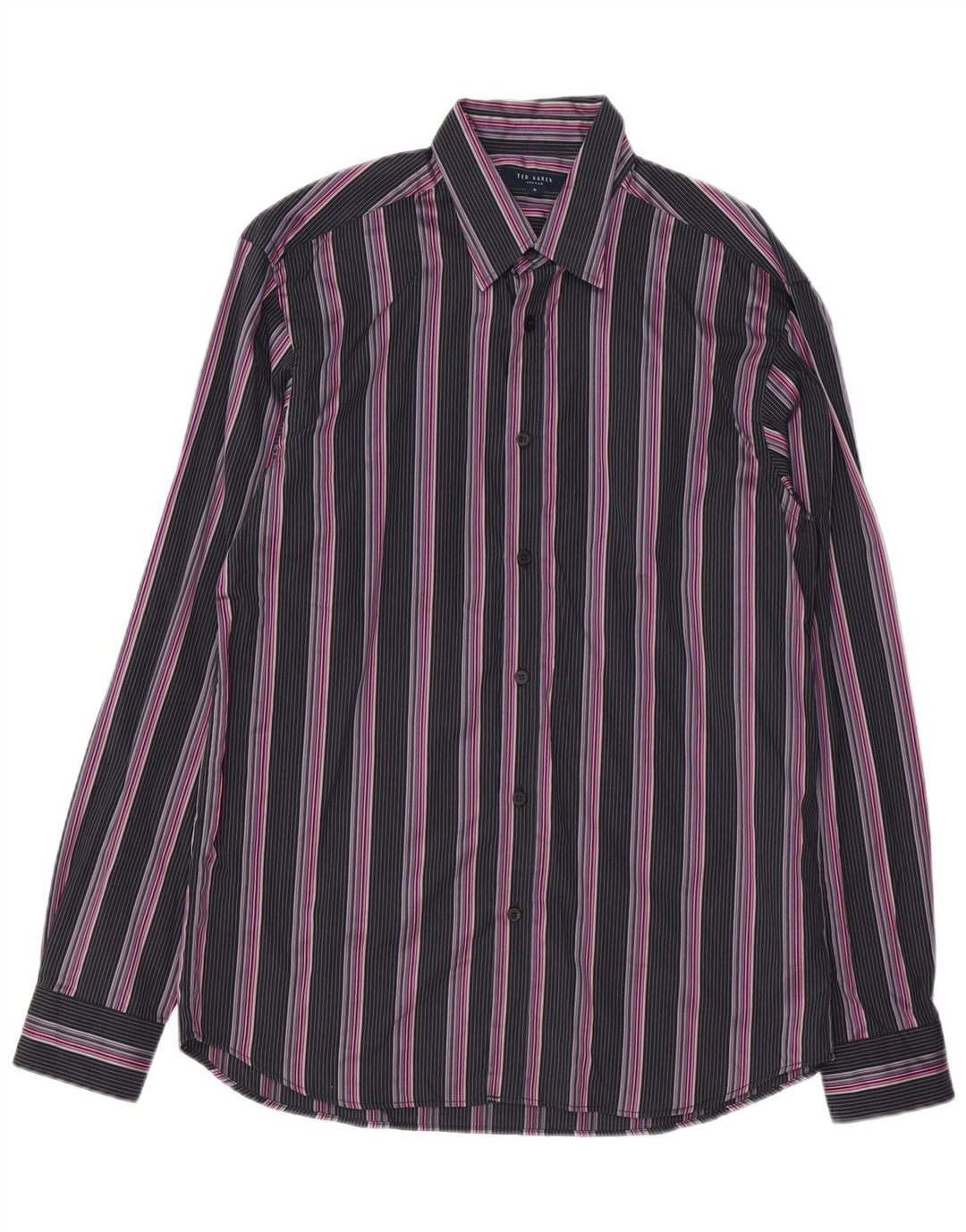 Cămașă pentru bărbați TED BAKER Mărimea 3, bumbac cu dungi negre medii