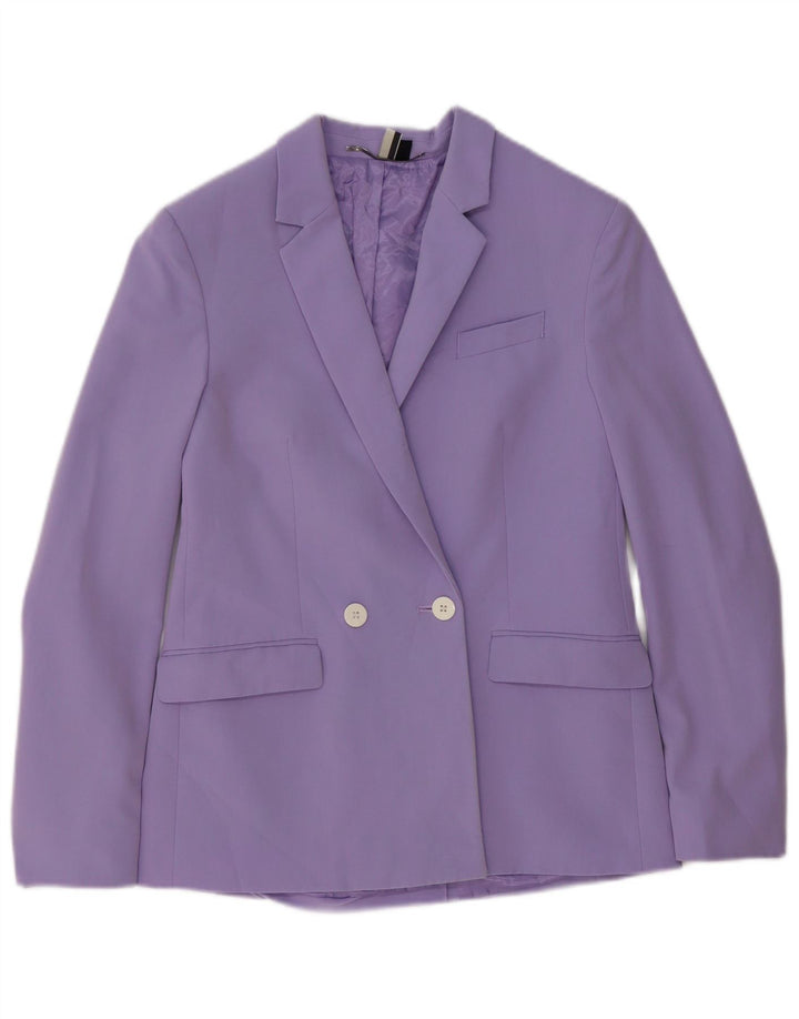 Jachetă pentru femei Topshop Blazer dublu piept UK 8 Poliester violet mic