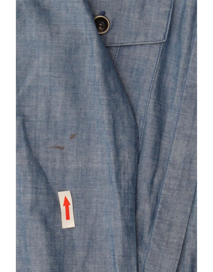 BLAUER Rochie cămașă cu pulover militar pentru femei UK 10 Bumbac albastru mic