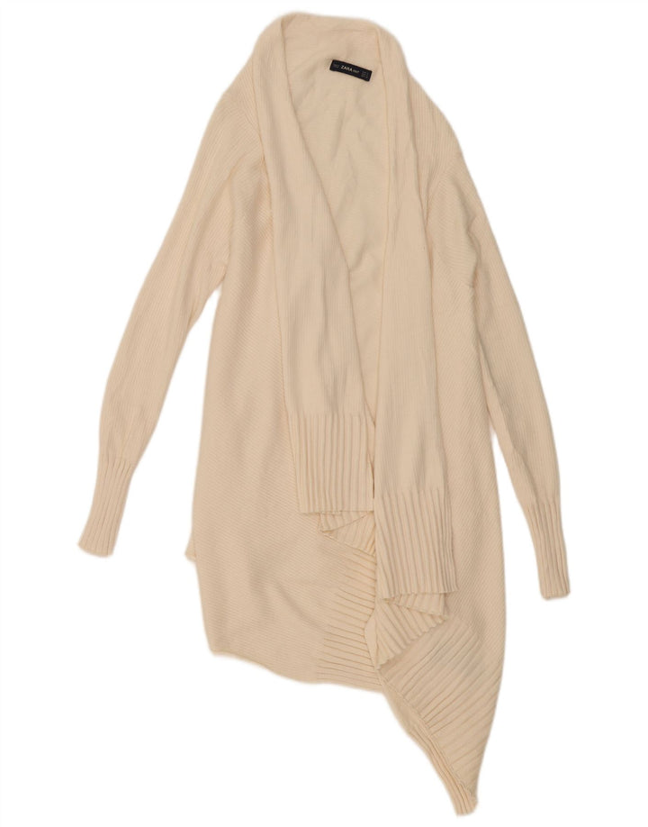 Pulover cardigan deschis supradimensionat pentru femei Zara UK 10 Mic Bej
