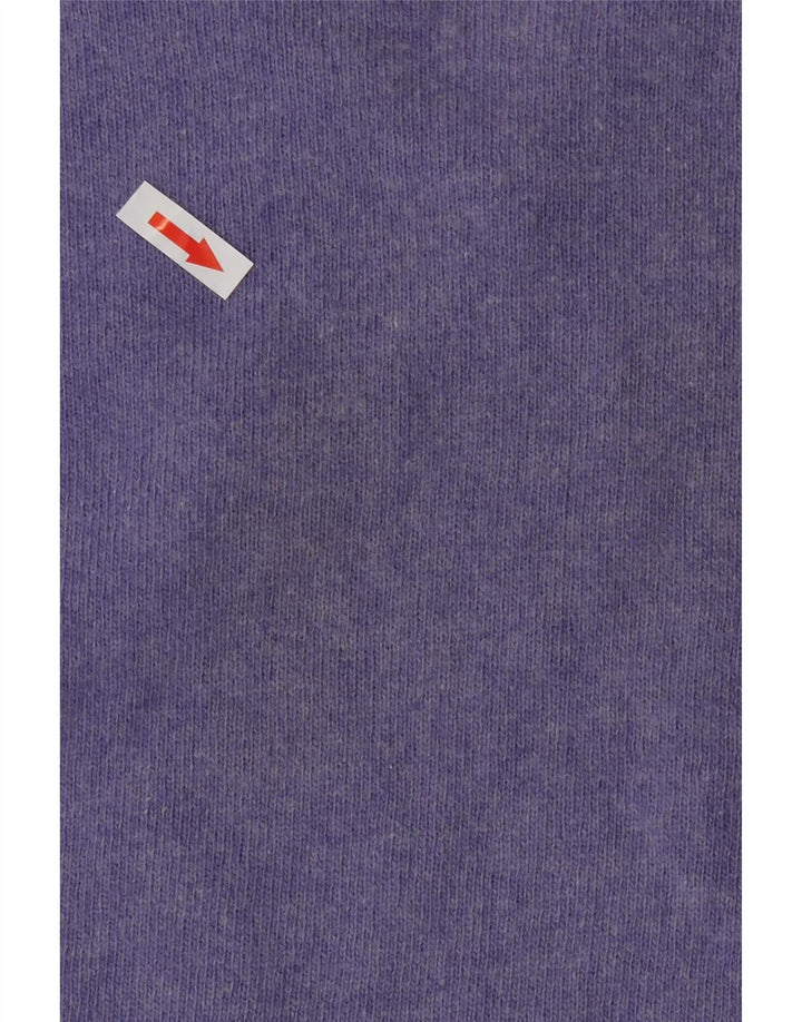 Pulover cu decolteu în V Kappa pentru bărbați, lână de miel violet mare