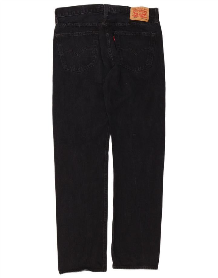 Blugi drepti pentru bărbați Levi's 501 W34 L34 bumbac negru