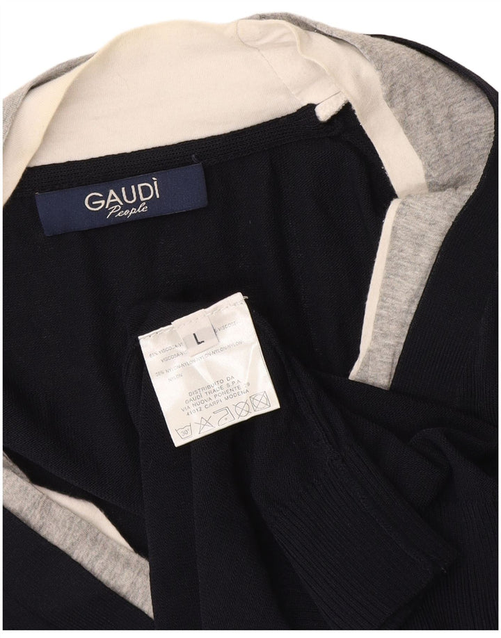 Pulover cardigan pentru bărbați Gaudi, mare, albastru bleumarin, viscoză