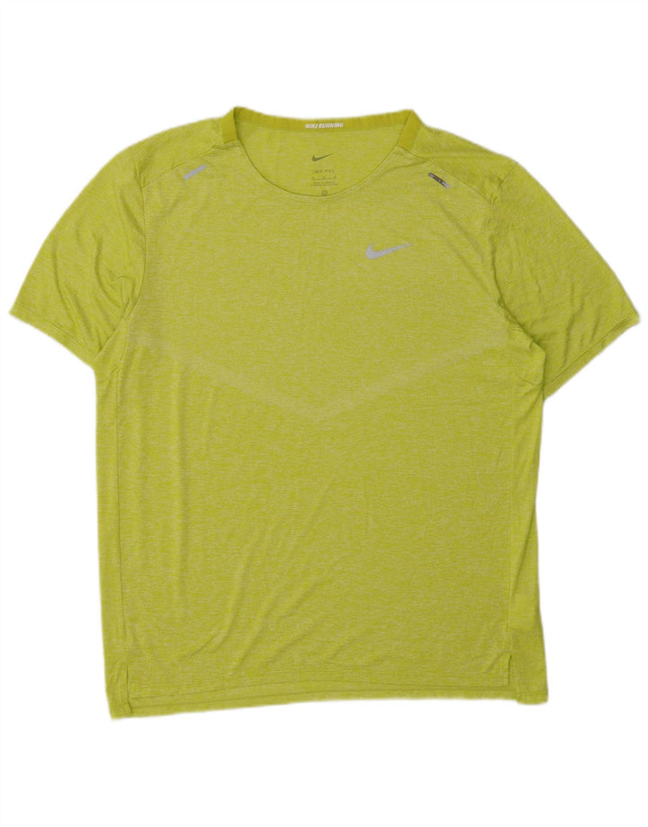 Tricou pentru alergare Nike pentru bărbați Top Mediu Verde Poliester Sport