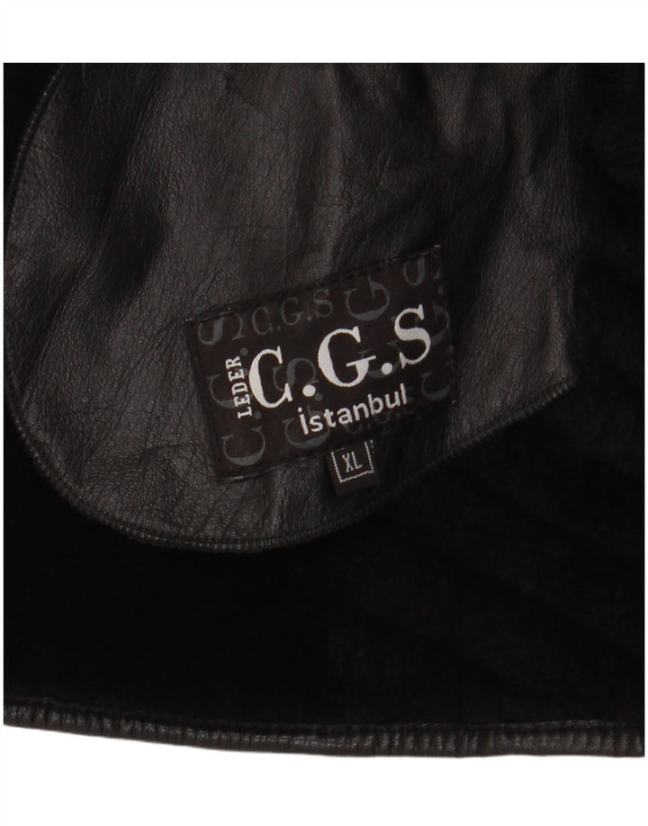 Jachetă din shearling vintage pentru femei UK 18 XL, piele cu dungi negre