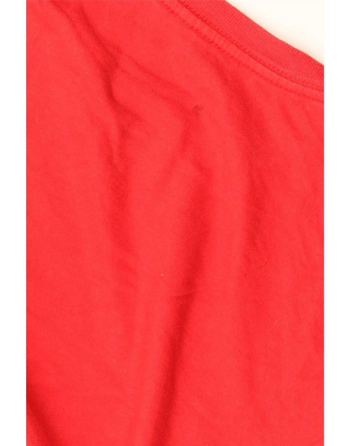 Tricou grafic pentru bărbați Volcom cu mânecă lungă, bumbac roșu mare