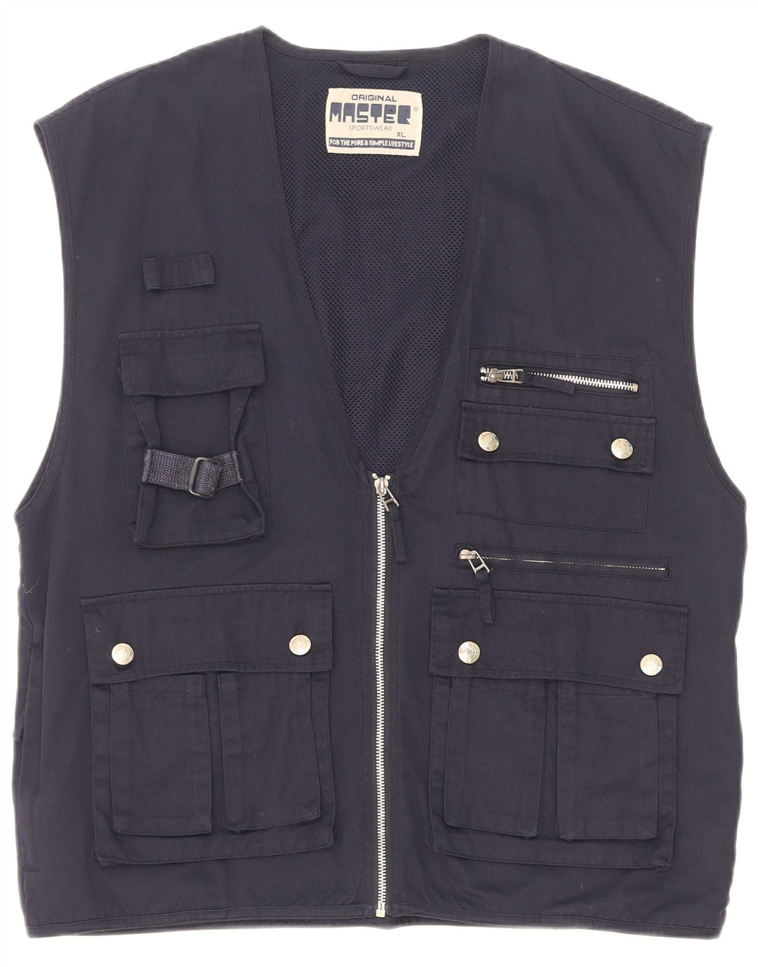 Master Mens Utility Gilet UK 42 XL Bleumarin Poliester