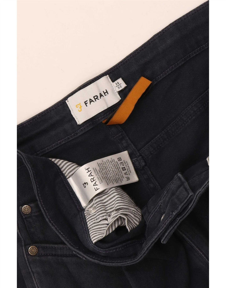 Blugi slim pentru bărbați Farah W36 L32 bumbac bleumarin