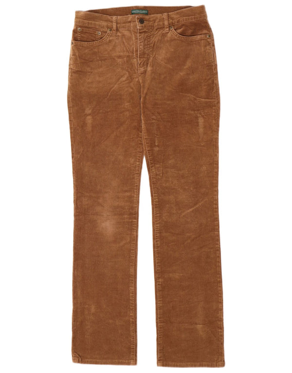 Pantaloni drepti din velur pentru femei Ralph Lauren US 8 Medium W30 L32 Maro