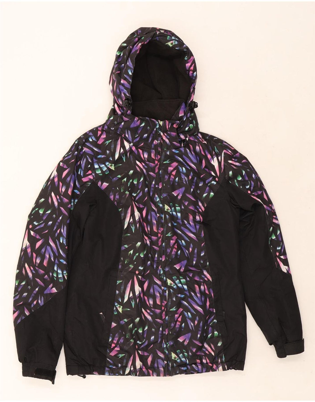 Jachetă de schi cu glugă pentru femei Mountain Warehouse UK 8 Small Black Geometric
