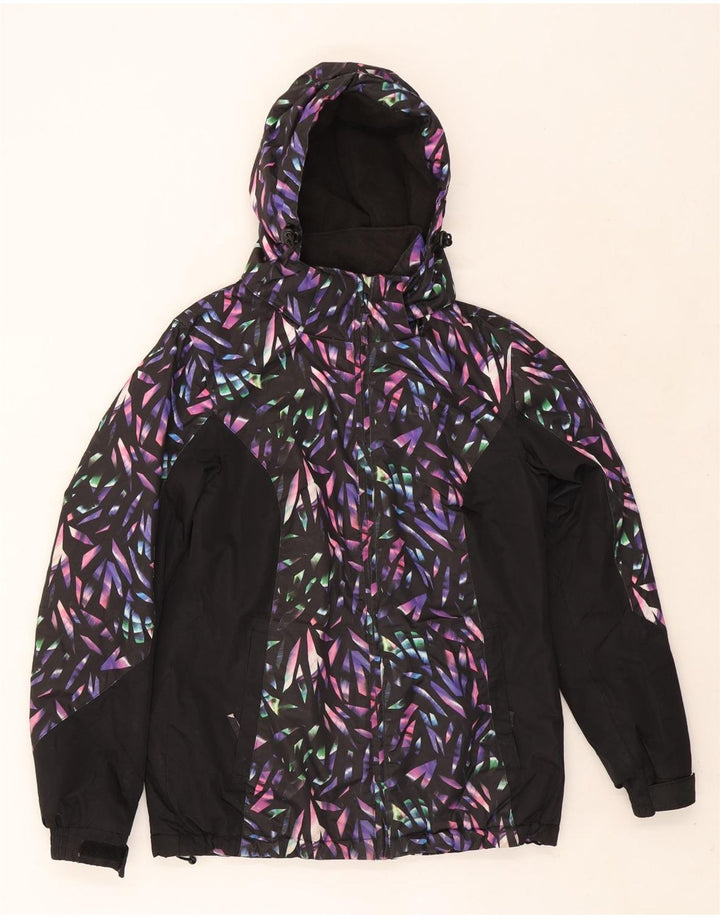 Jachetă de schi cu glugă pentru femei Mountain Warehouse UK 8 Small Black Geometric