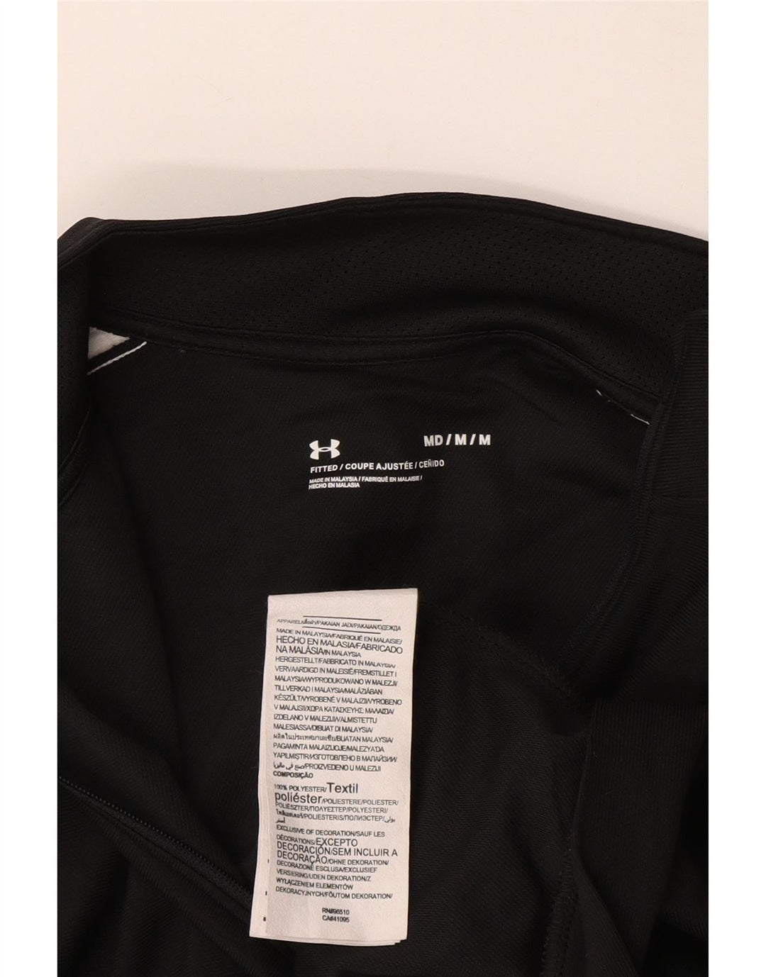 Jachetă de top pentru trening pentru bărbați UNDER ARMOUR, mediu negru, bloc de culoare