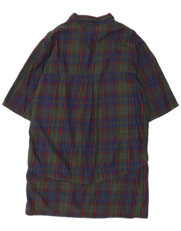 Rochie cămașă cu mâneci 3/4 pentru femei Zara UK 16, mare, bleumarin, carouri