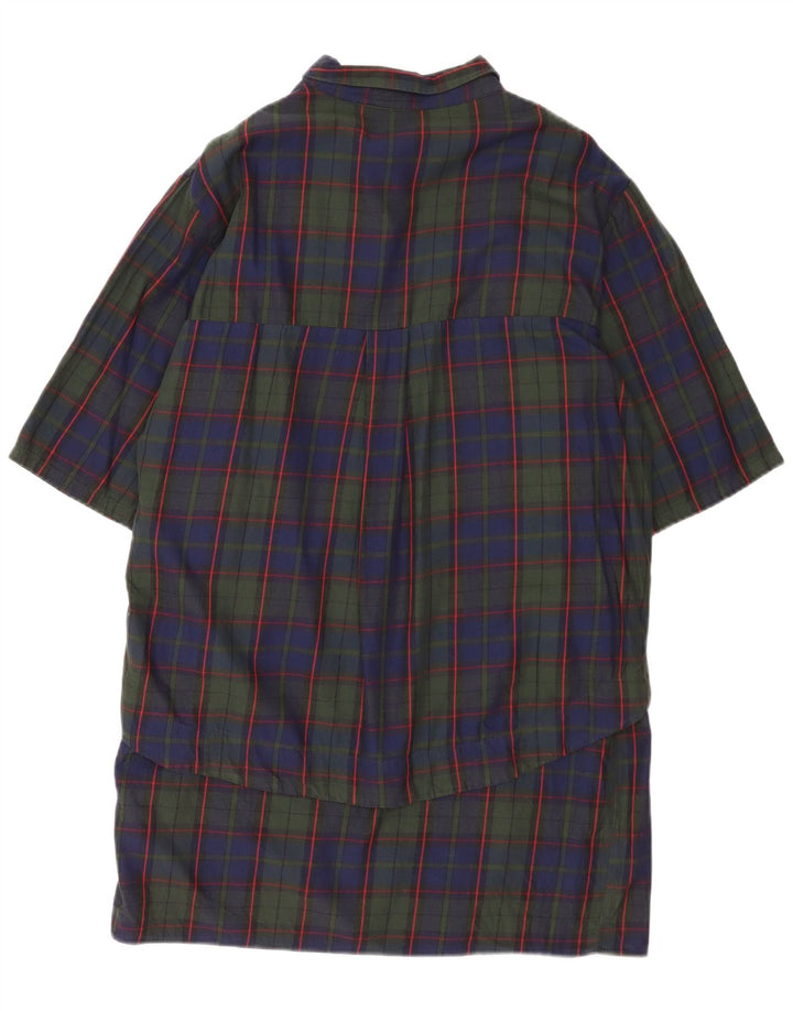 Rochie cămașă cu mâneci 3/4 pentru femei Zara UK 16, mare, bleumarin, carouri