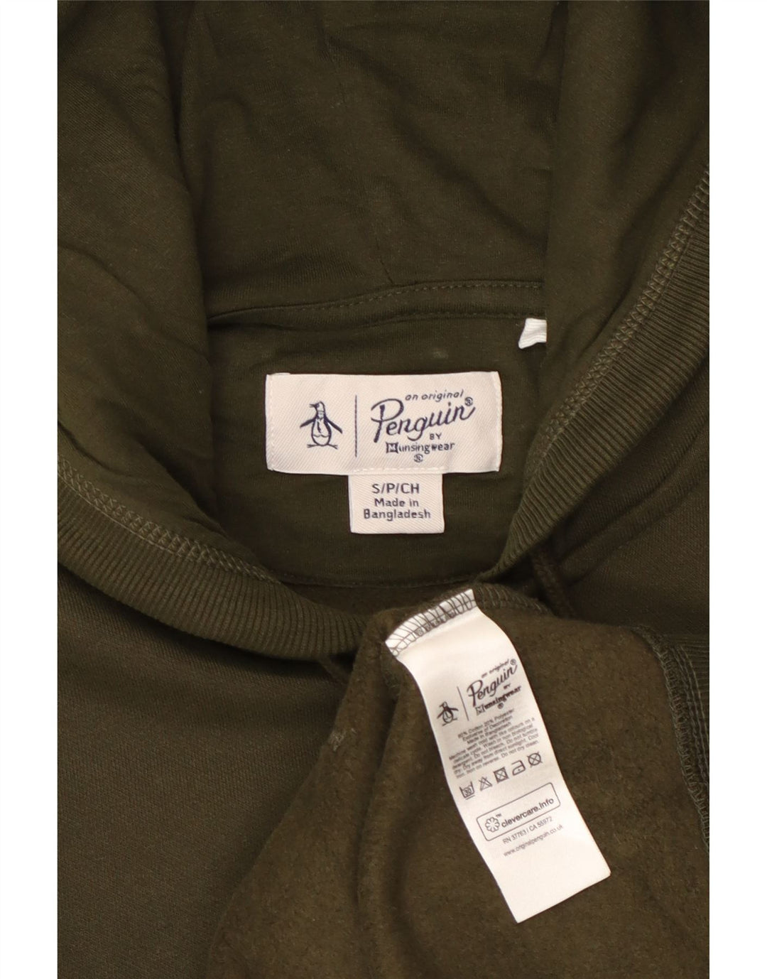 PENGUIN Pulover cu glugă cu fermoar pentru bărbați, bumbac kaki mic