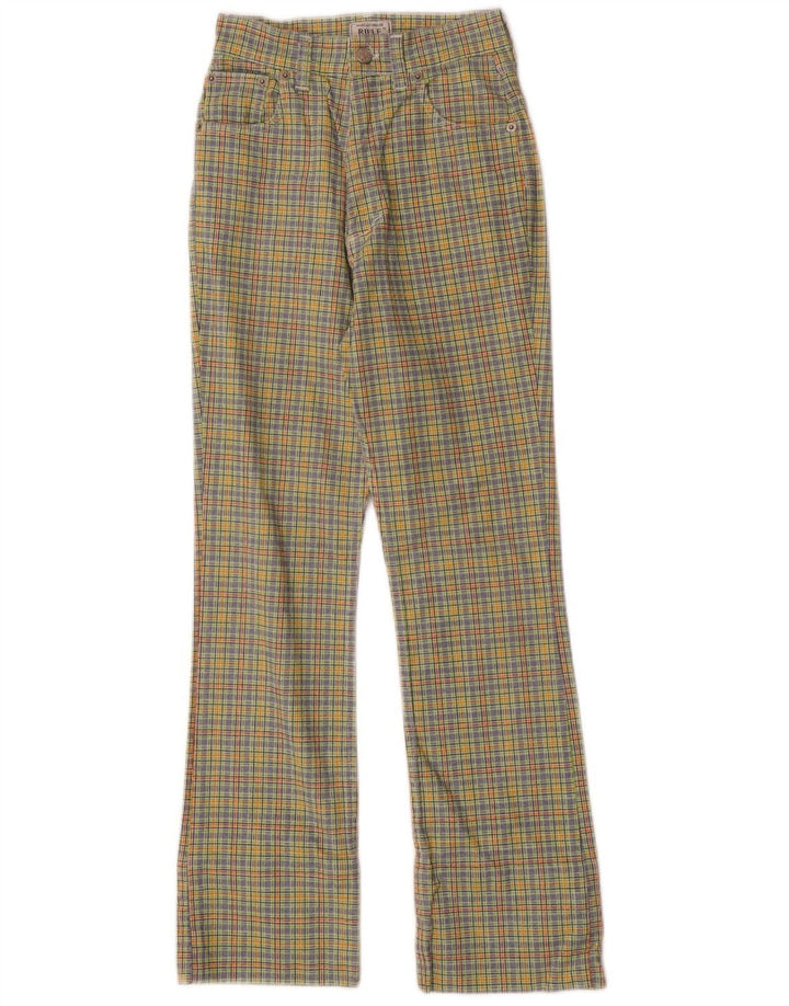Pantaloni casual pentru femei Rifle Bootcut W29 L27, bumbac cu check multicolor