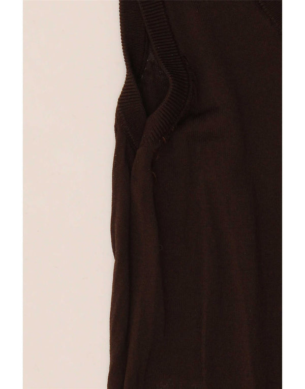 Vest Vest Top Femei Zara UK 12 Medium Brown Viscose