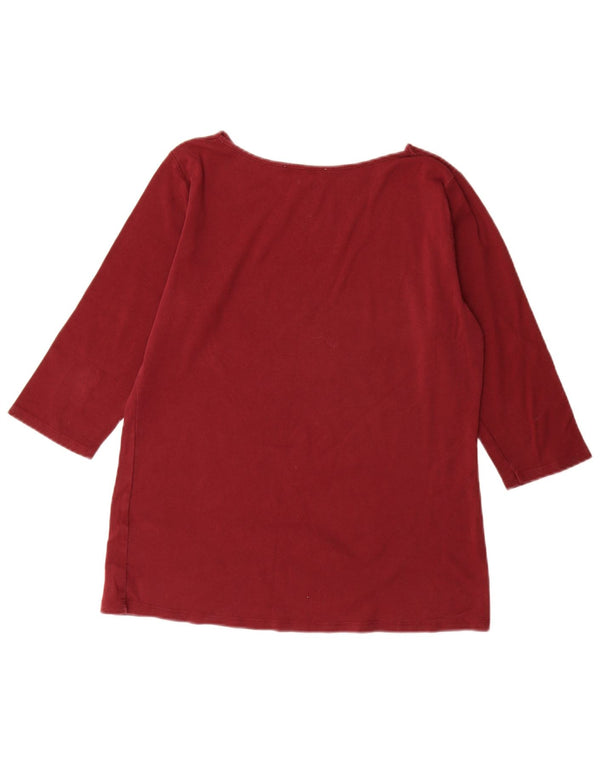 Top femeie Zara mânecă 3/4 UK 18 XL roșu