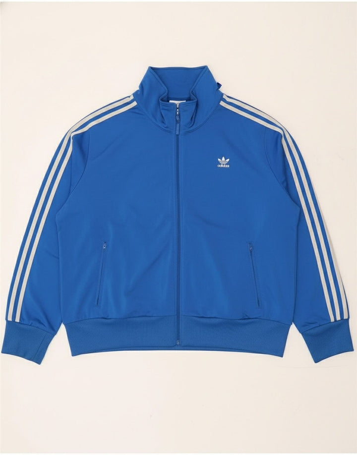 Jachetă de top pentru trening supradimensionată Adidas pentru femei UK 28/30 3XL Albastru Poliester