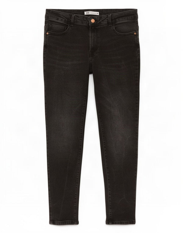 Blugi skinny pentru femei Zara EU 42 Large W32 L27 Negri