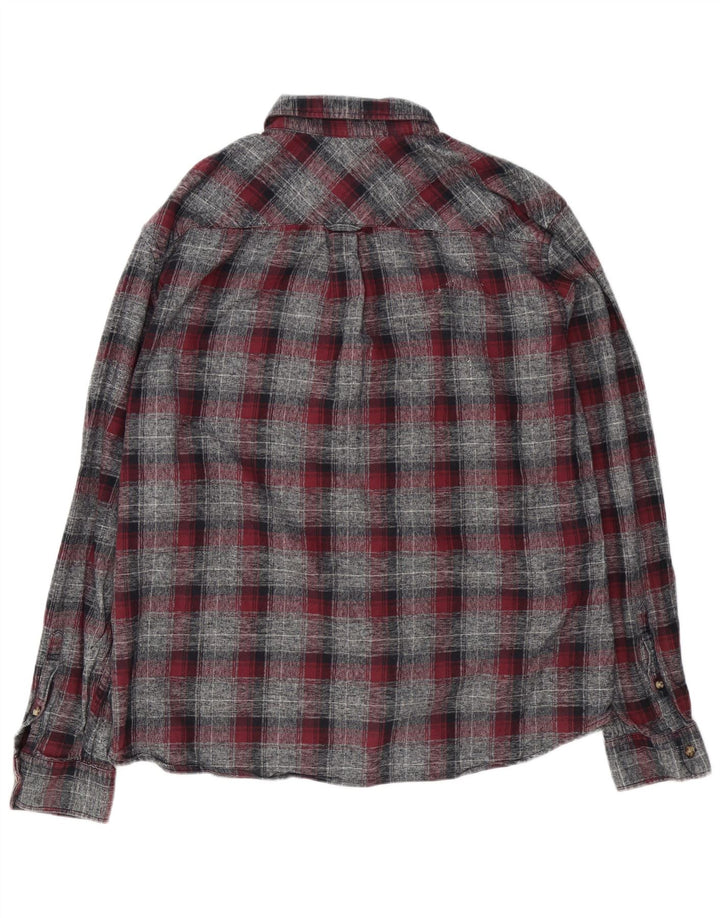 Cămașă din flanel pentru bărbați Marks & Spencer, XL, bumbac cu carouri gri