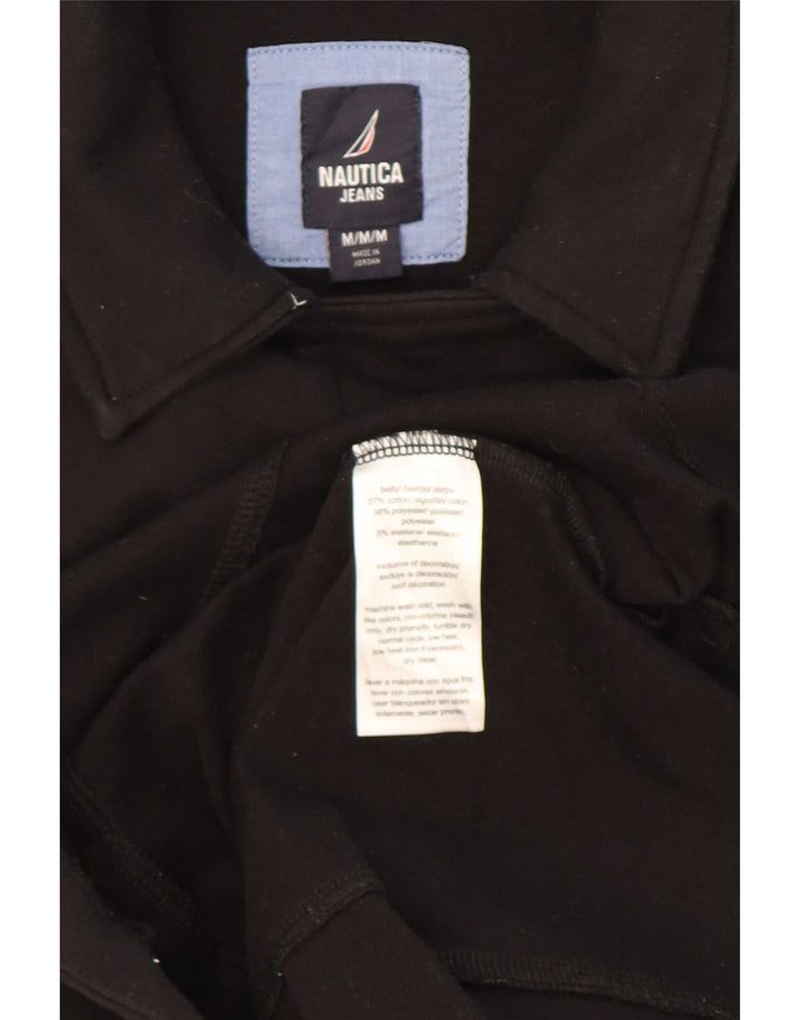 Palton dublu pentru femei Nautica UK 14 bumbac mediu negru
