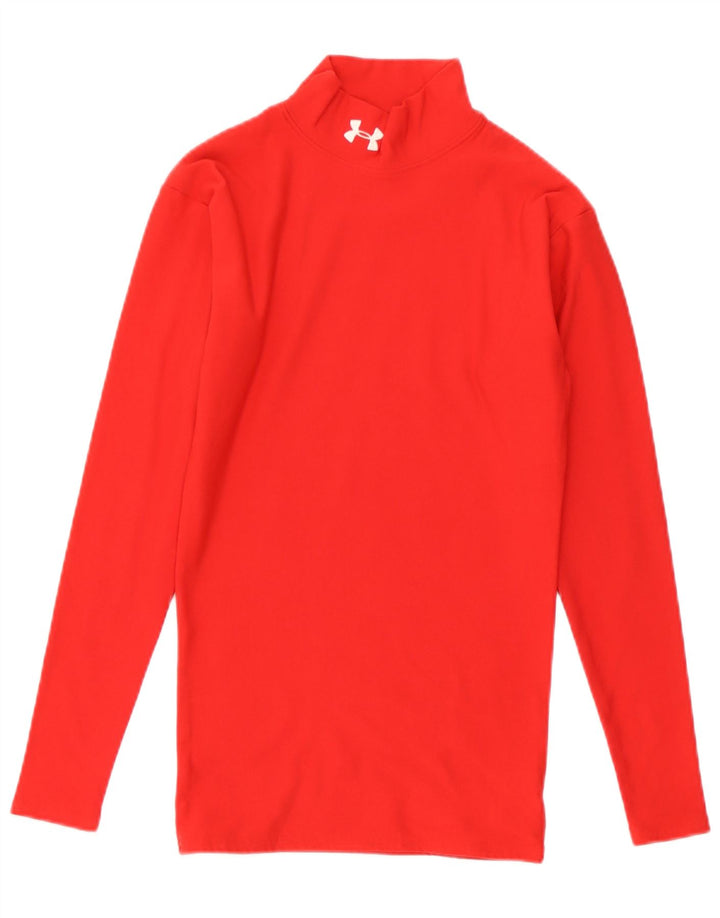 Under Armour Cold Gear Top cu mânecă lungă pentru femei UK 8 Small Red Nylon
