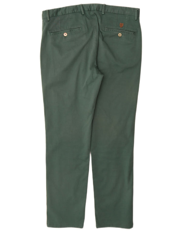 Massimo Dutti Pantaloni Chino Slim Fit pentru bărbați EU 42 Mari L32 L30 Bumbac verde