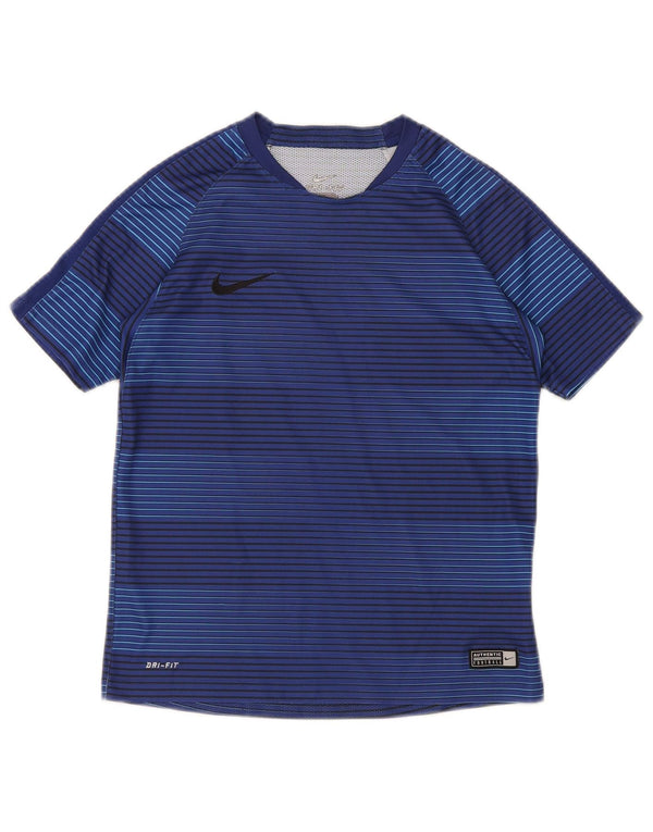 Tricou Nike Dri Fit pentru băieți Top 10-11 ani Poliester cu dungi albastre medii
